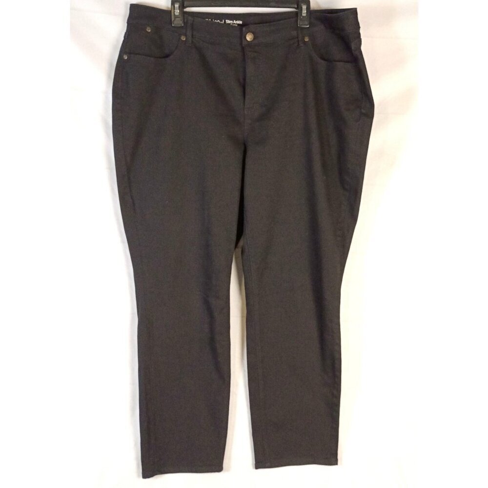 Talbots Flawless Black Curvy Slim Ankle Jeans Plus Size 20W